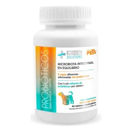 Probiótico Para Perro Probiotico En Tableta Masticable 60 Pz                                                                                          