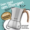 Morgenheld Premium Stainless Steel Espresso Maker Small with Reducing Strainer