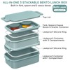 WayEee Lunch Box Adults,2190ml Large Capacity Bento Lunch Box with