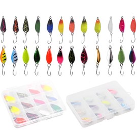 Fishing Spoon Lure, Tube Fishing, Mountain Stream Fishing, Trout, Spoon, Rainbow Trout, Yamame, Ivana, Versatile Lure, 24 Lures in Different Sizes from Color to Size, 0.1 oz (3.5 g) - 5 g