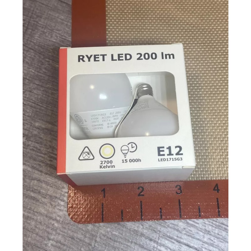 IKEA RYET LED BULB E12 200 Lm 2.2 Watt -