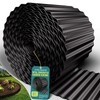50FT Black Corrugated Metal Landscape Edging – Flexible & Rustproof