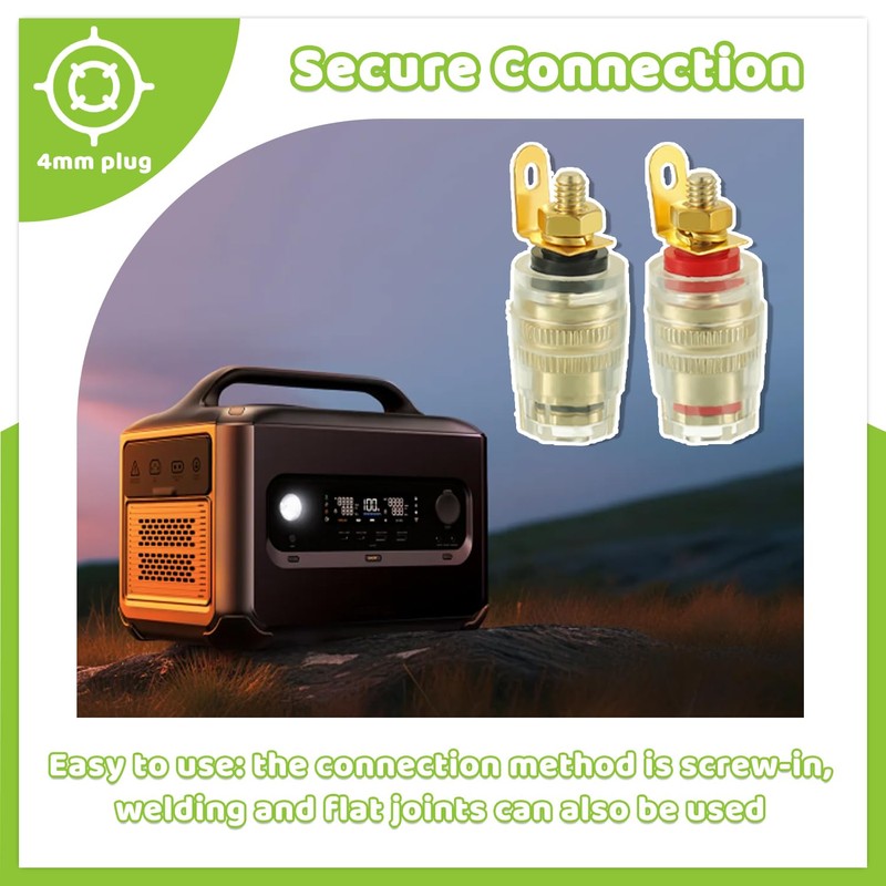 EPLZON 4 mm Banana Plug Socket Connection Pole Clamp for