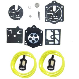 HQparts Carburetor Repair Kit for McCulloch Pro Mac 610 650 655 Chainsaw Carb Fuel Line