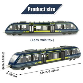 NyaSaa Train Model Toy Children Educational Toys Train Toys for Kids, Toddlers,Simulation Alloy Train High-Speed Rail Car Model (Blue)