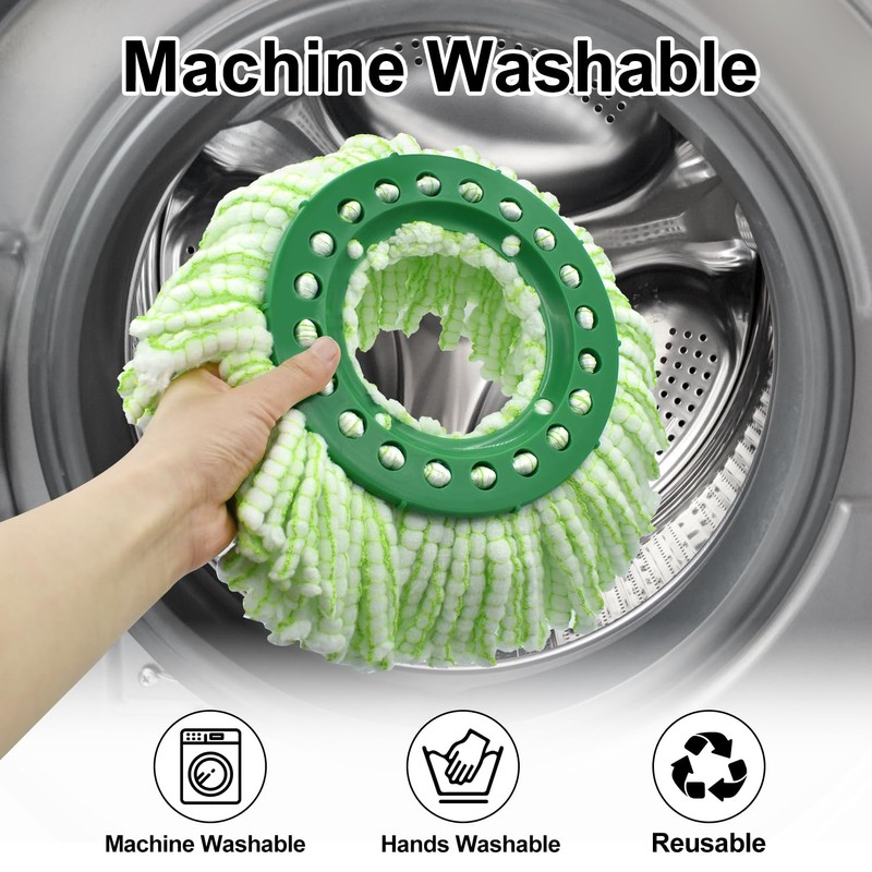 Tornado Spin Mop Head ONLY Compatible with 𝗡𝗲𝘄 𝗟𝗶𝗯𝗺𝗮𝗻 𝐓𝐨𝐫𝐧𝐚𝐝𝐨