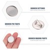TEHAUX 20pcs Flat Round Brooch Pins - 30mm Stainless Steel