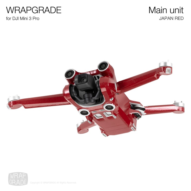 WRAPGRADE Skin Compatible with DJI Mini 3 Pro (JAPAN RED)