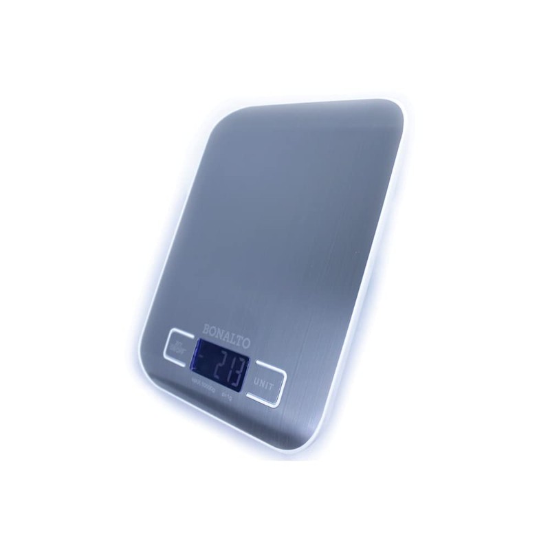 Bonalto Báscula Digital de Cocina Gramera Color Gris Sin Pilas