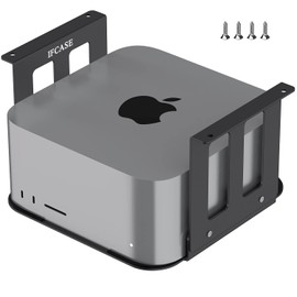IFCASE Soporte de aluminio para debajo del computadora para Mac Studio M1 Max, Ultra con almohadilla antiarañazos (negro)