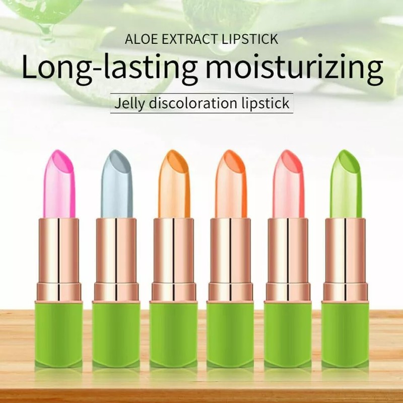 Aloe Vera Color Changing Lipstick, Long Lasting Moisturizing Jelly Lip