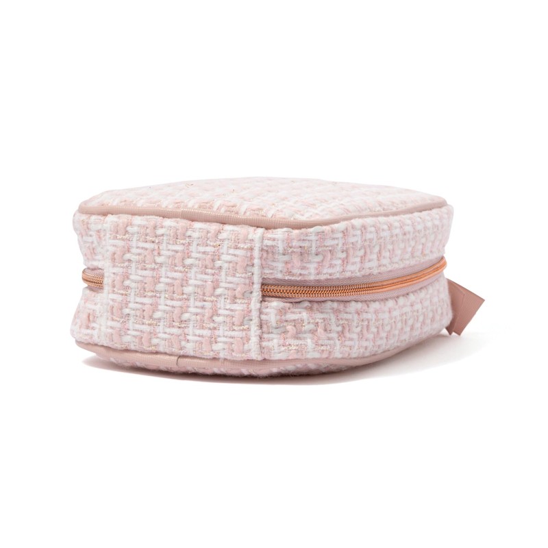 Francfranc Franc Tweed Stand Pouch, Pink