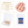 BENECREAT 100pcs 18K Gold Plated French Earring Hooks with Loop