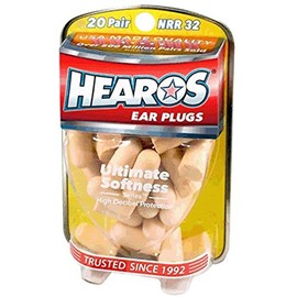 Hearos Ear Plugs, Ultimate Softness Series 20 pr (Pack of 3)