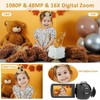 Video Camera Camcorder, Full HD 1080P Camcorder 48MP 16X Digital