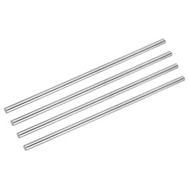 MECCANIXITY 304 Stainless Steel Round Rods, 5mm x 150mm Solid Shaft Rods for DIY Craft Model Car Helicopter Airplane, Pack of 4