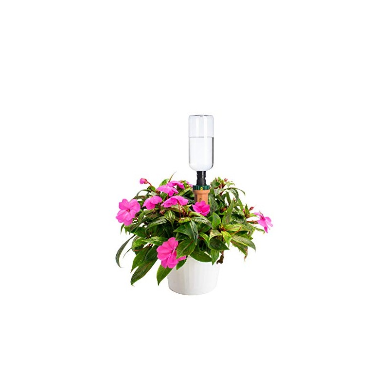Plant Nanny Adjustable Quick Connect Plastic Bottle Stake Set (4