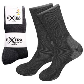 etrado Fashion 1-6 Pairs - Extremely Robust and Warming Full Plush Socks with Alpaca Wool and Cordura® -