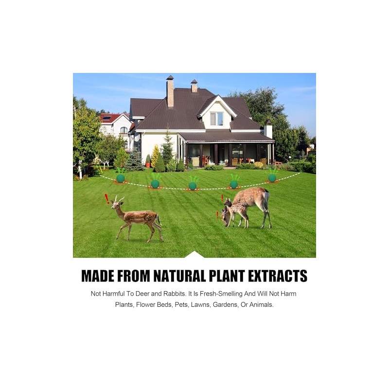 Deer Repellent for Garden, Rabbit Repellent Outdoor, Deer Deterrent for