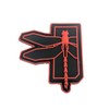 Dragonfly Red Airsoft Velcro PVC Patch