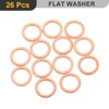 sourcing map M10 Flat Washer, 26 Pcs Copper Ring Flat