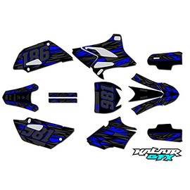 Kalair GFX Graphics Kit for Yamaha YZ85 (2019-2021) Twitch Series Blue 9 Mil-Dirt pit bike motorcycle stickers,dirtbike racing decal automotive motocross accessories no plastics