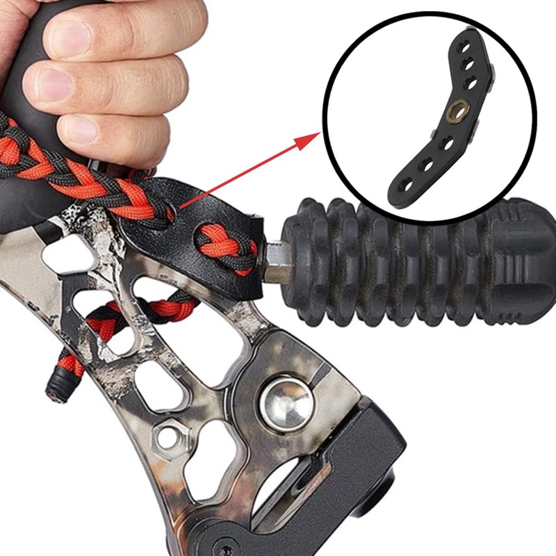 4Pcs Black Leather Bow Sling with Metal Grommets for Compound