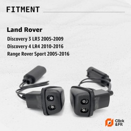 Click&Fit Heated Windshield Washer Nozzles compatible with Land Rover Discovery 3 & 4 Range Rover Sport from 2005 to 2016 – Wiper sprayers jet kit accessories replases LR048615 LR1015853 LR018834 2pcs