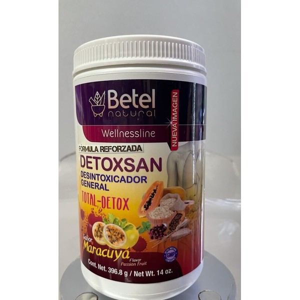 Betel Detoxan Formula Reforzada Polvo Betel Natural -Maracuya Flavor 14oz Powder