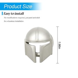 LKAHG Car Engine Start Stop Button Cover, Anti-Scratch Man-do Style Vehicle Push Starting Stop Protective Sticker, 3D Cool Auto Key Switch Ignition Decor Knob, Universal for SUV RV Truck (Silver)