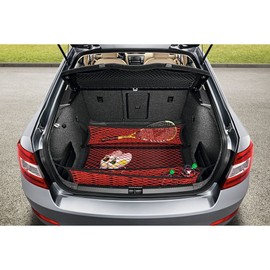 Skoda 5E0017700 Luggage Net Cargo Securing Load Net 3-Piece Red