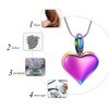 Small Heart Cremation Urn Necklace for Ashes Stainless Steel Memorial