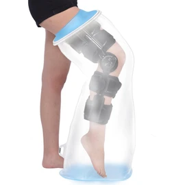 YUNCHI Waterproof Full Leg Cast Cover for Shower Extra Wide Adults for Knee Brace, Large Plaster Dressings, After Operation Boots, Non Slip Durable Reusable Protectors 2023 Upgraded (XL Full Leg)