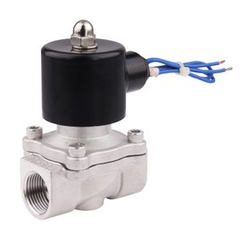 GOVALVE SUS304 Electric Solenoid Valve - 3/4" NPT 110V AC Stainless Steel Normally Closed Valve for Water Air Gas Fuel Oil