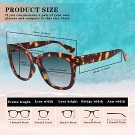 Dolarosey Bifocal Reading Glasses Sunglasses 3 Pack Oversized Spring Hinge Vintage Reader (1.5)