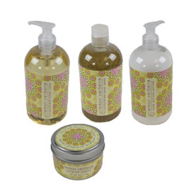 Greenwich Bay Trading Company Botanical Collection: Lemon Verbena Gift Set Bundle - Hand Soap + Lotion + Body Wash + Scented Candle