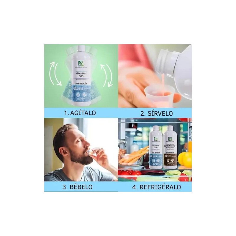 Glutatión Liposomal Kemed Sabor Vainilla 480ml Líquido Sin Gluten