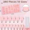 MELLIX 280 Pieces Press On Nails Short Artificial Fingernails Full