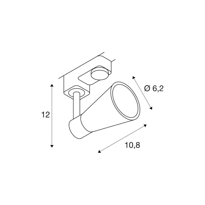 SLV AVO Spot with 3P Adapter, White, 1x GU10, Max