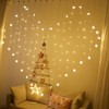 Waterproof Loving Heart Shape LED Light String Window Curtain Lamp