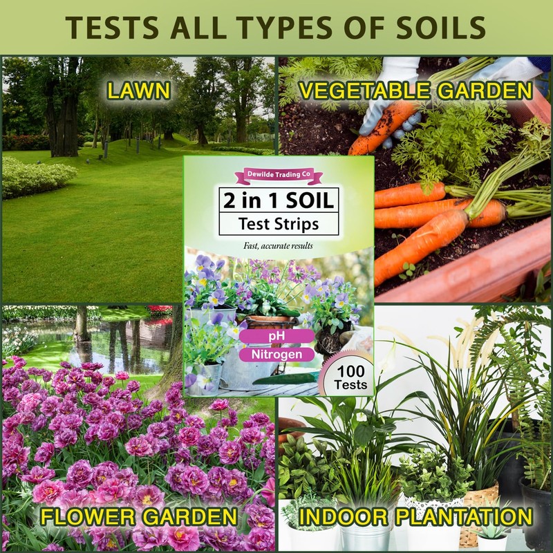 PH and Nitrogen Soil Test Kit with Test Tube -