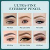 Dual-Sided Triangle Eye Brow Pencils Set, 5 Pcs Retractable Fine