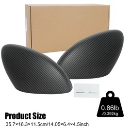 ROCCS Compatible with 2021-2023 Mustang Mach-E Side Mirror Cover Caps Auto Car Mirror Cover Rearview Mirror Guard Covers Replacement Door Side Exterior Decoration Trims Accessories(Matte Carbon)