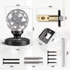 Bwintech 1 Pair Solid Crystal Black Door Knobs, 65mm Palace