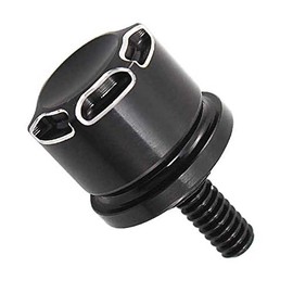 GUAIMI 1/4"-20 Thread Screw Mount Knob Cover Nut Kit Billet Aluminum Seat Bolt Tab for Harley Davidson 1996-2020 (carving bolt)