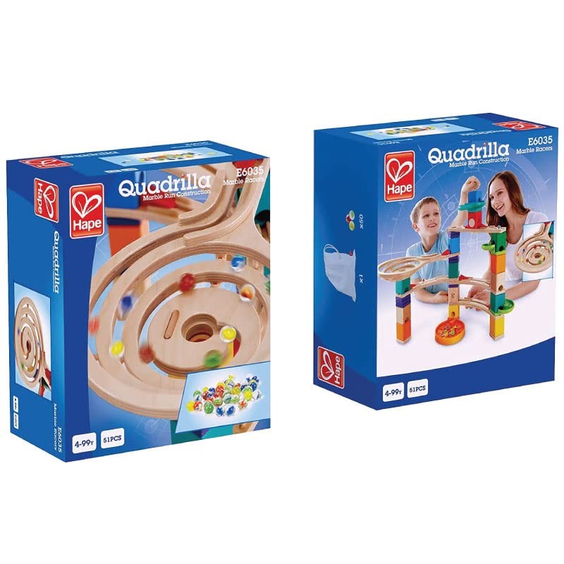 Hape Quadrilla Marble Expansion Kit 50 Pieces with Storage Bag