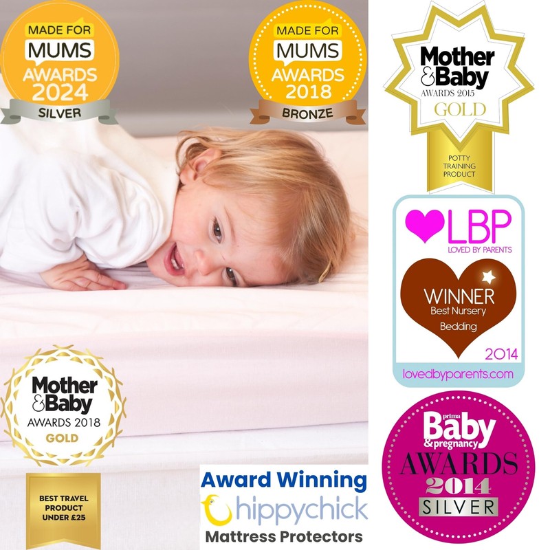 Hippychick Cotton Fitted Mattress Protector, 100 Percent Waterproof, Anti Allergy,