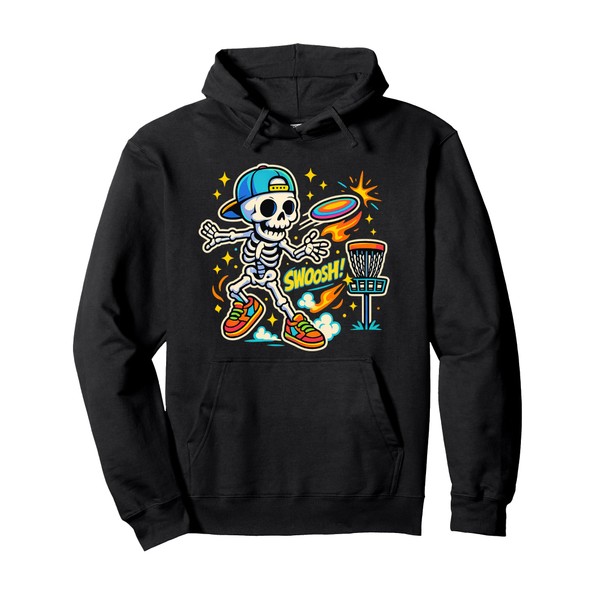 Skeleton Chain Slinger Disc Golf Halloween Costume Boys Kids Pullover