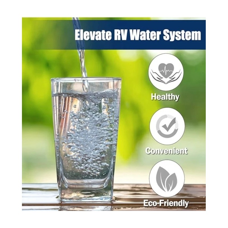 Future Way 4-Pack INLINE RV Water Filter Reduces Odors Sediments