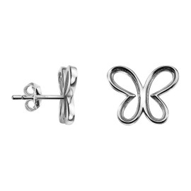 SOFIA MILANI - Women's Earrings 925 Silver - Butterfly Stud Earrings - 20781, Sterling Silver